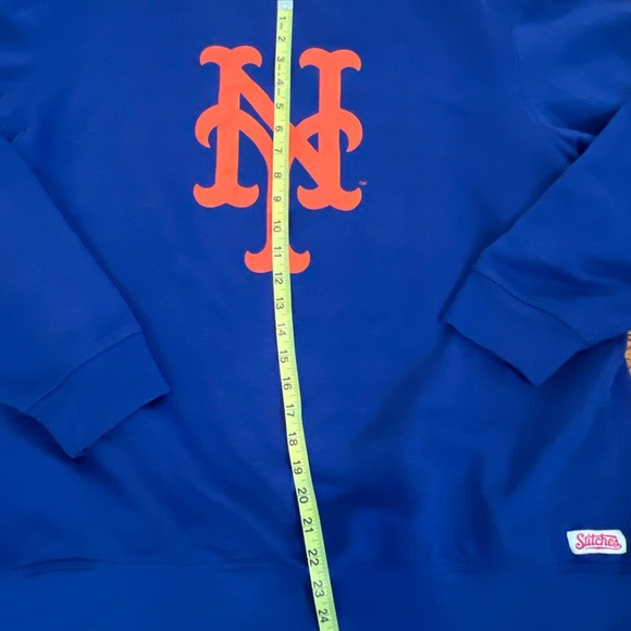 Stitches New York Mets Royal Blue Crewneck Pullover Sweatshirt Men's Size XLarge - Picture 11 of 11